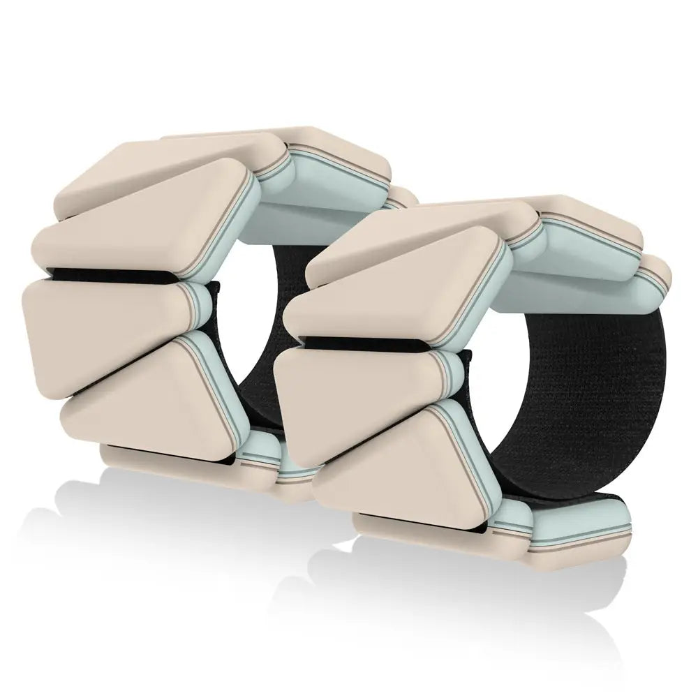 Two-tone Weighted Wristband Silicone Wrist and Ankle Strength Training Lead Block Invisible Equipment - Beige pair