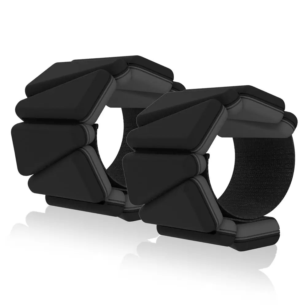 Two-tone Weighted Wristband Silicone Wrist and Ankle Strength Training Lead Block Invisible Equipment - Black Pair
