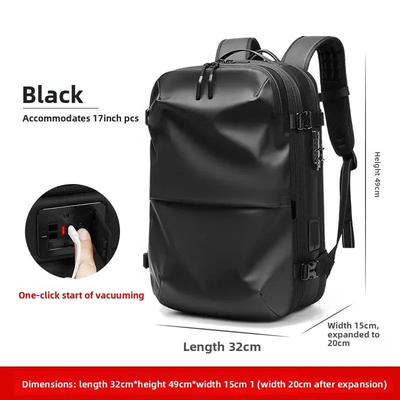 Vacuum Compression Backpack Business Travel Large Capacity Travel Backpack Water-Repellent Luggage Bag Multi-Functional