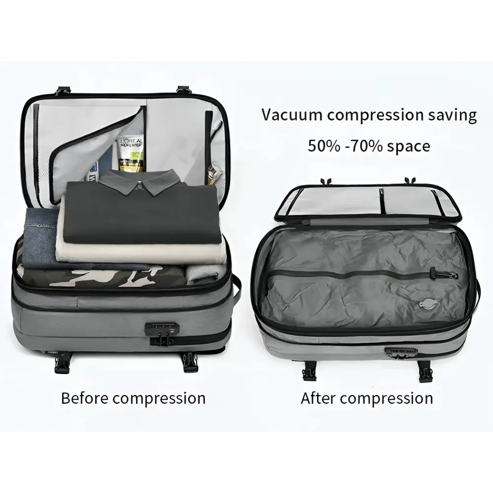 Vacuum Compression Backpack Business Travel Large Capacity Travel Backpack Water-Repellent Luggage Bag Multi-Functional