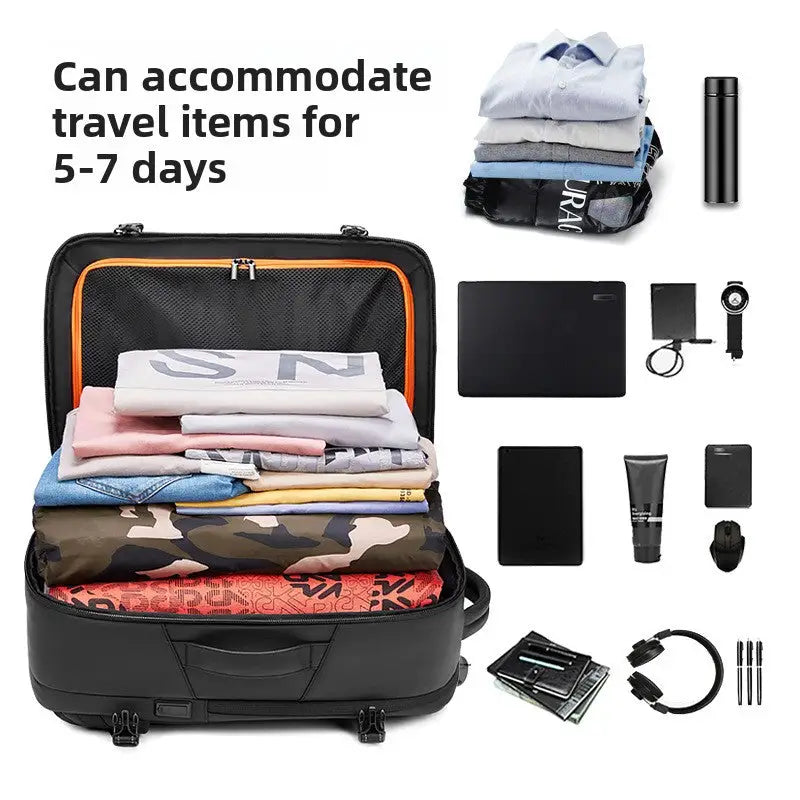 Vacuum Compression Backpack Men’s Large Capacity Business Commuting Computer Bag Multifunctional Dry and Wet Separation