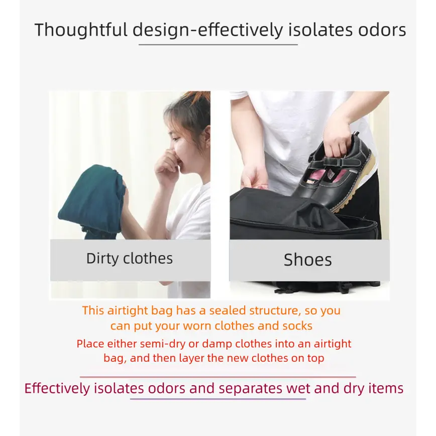 Vacuum Compression Backpack Men’s Large Capacity Business Commuting Computer Bag Multifunctional Dry and Wet Separation