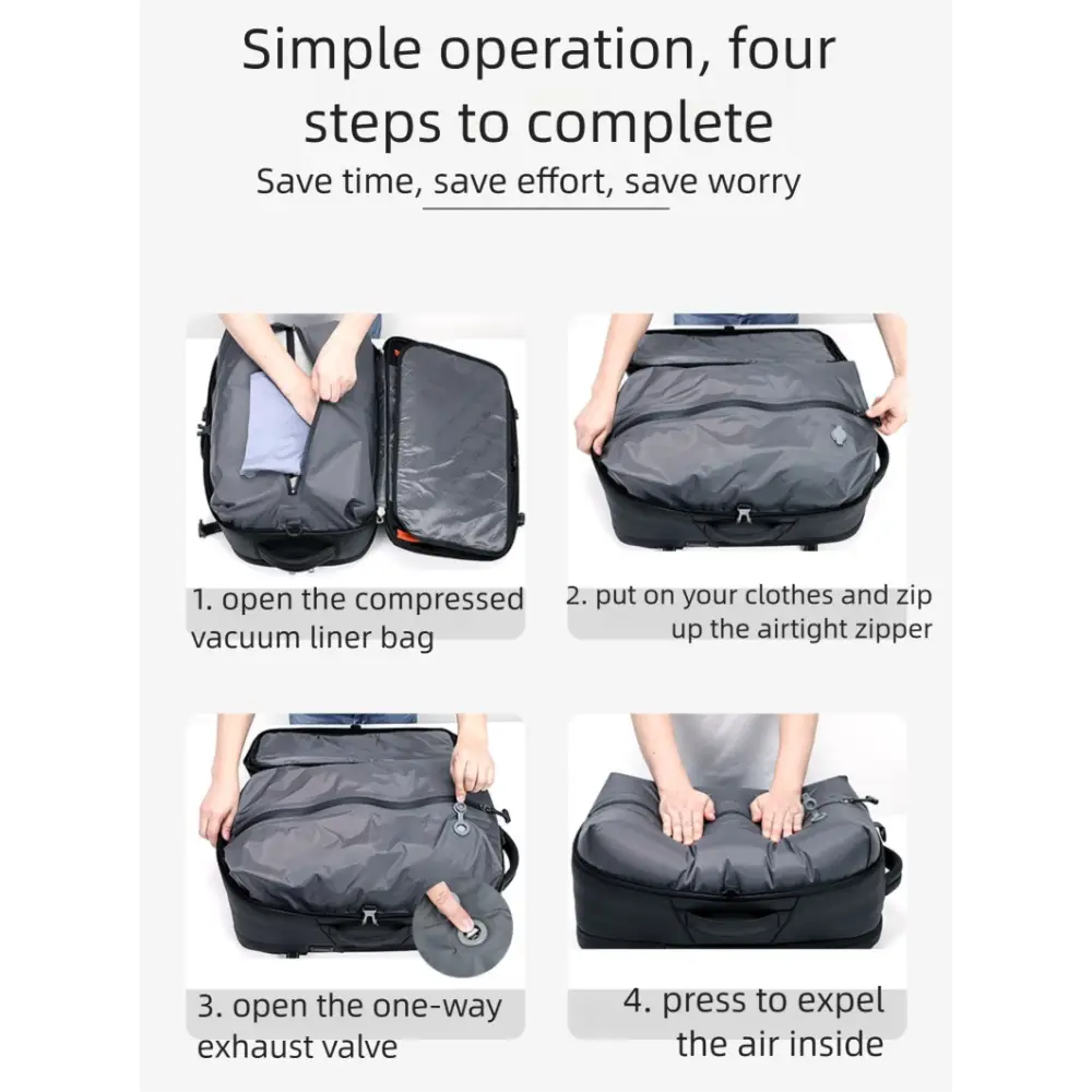 Vacuum Compression Backpack Men’s Large Capacity Business Commuting Computer Bag Multifunctional Dry and Wet Separation