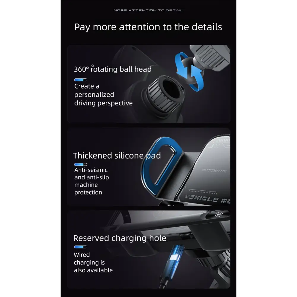 Wireless Fast Charging Car Phone Holder Compatible with Huawei Samsung ZFold 40% off Foldable Phone Holder