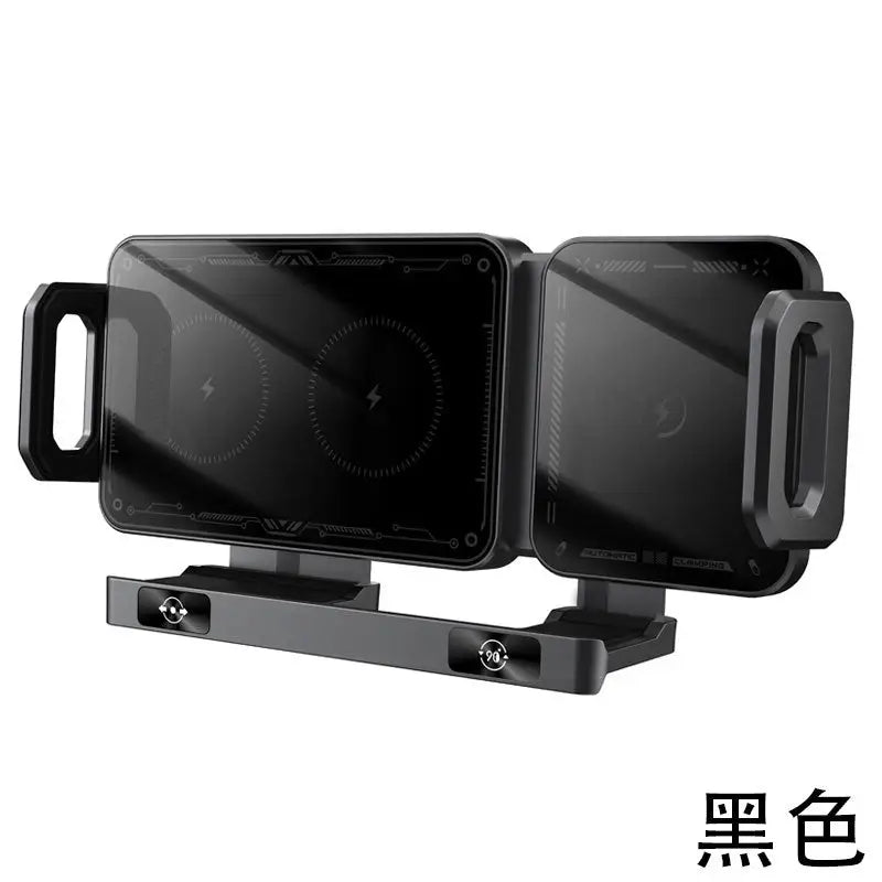 Wireless Fast Charging Car Phone Holder Compatible with Huawei Samsung ZFold 40% off Foldable Phone Holder - X06 Black