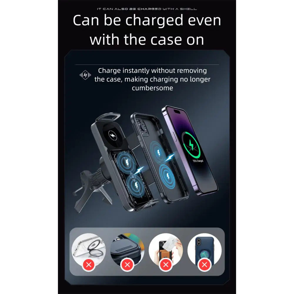 Wireless Fast Charging Car Phone Holder Compatible with Huawei Samsung ZFold 40% off Foldable Phone Holder