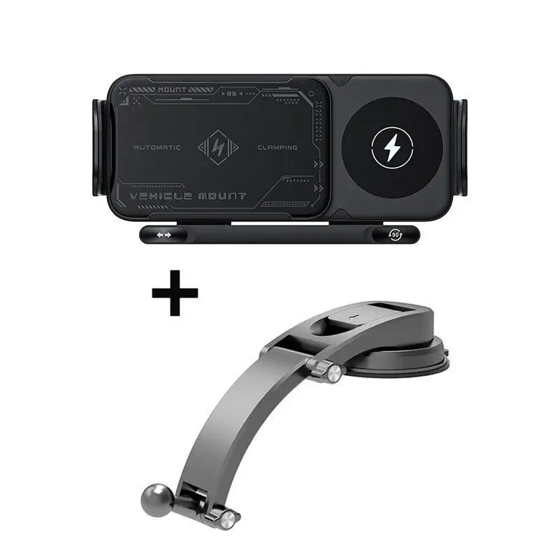 Wireless Fast Charging Car Phone Holder Compatible with Huawei Samsung ZFold 40% off Foldable Phone Holder - X01 Black