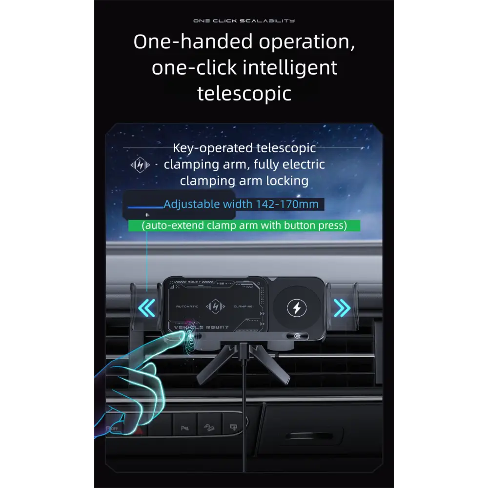 Wireless Fast Charging Car Phone Holder Compatible with Huawei Samsung ZFold 40% off Foldable Phone Holder