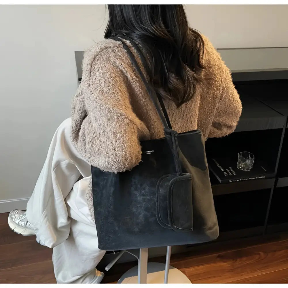 Women’s PU Embossed Bucket Bag with Magnetic Buckle – Ethnic Style - Fashion / Women’s Bags / Shoulder & Tote Bags