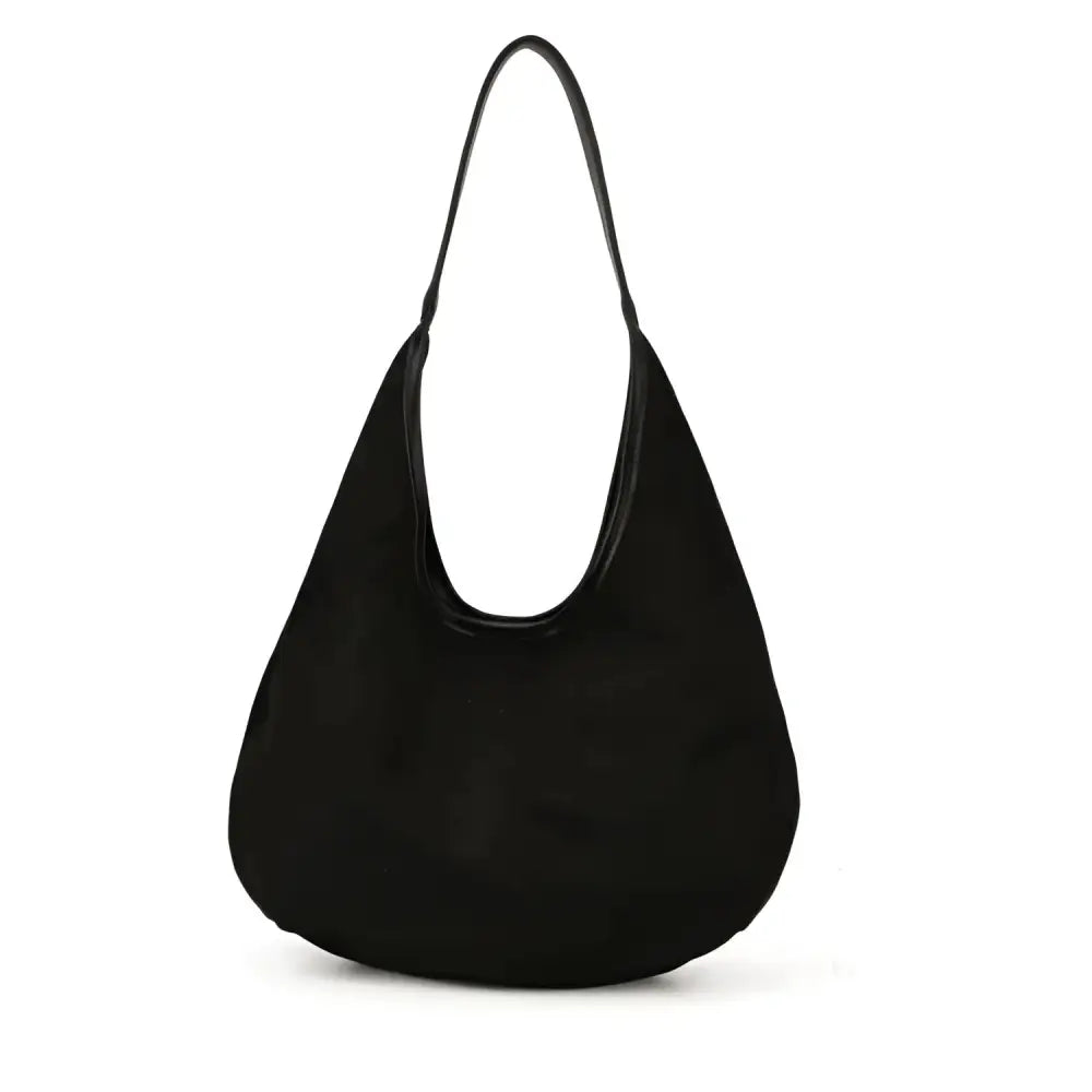 Women’s Suede Shoulder Tote Bag – Magnetic Buckle Commuter Handbag - black / Free size - Fashion / Women’s Bags