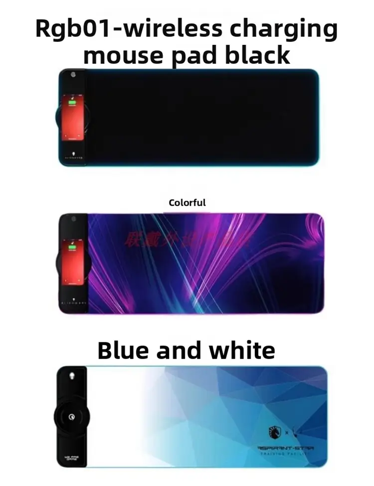 95W RGB Wireless Charging Mouse Pad | Fast Charge Keyboard & Mouse Mat for Gaming