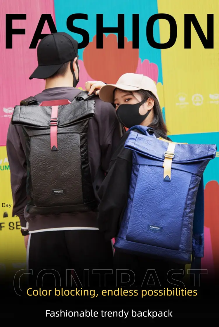 Backpack European and American Retro Trend Waterproof Foldable Sports Backpack for College Students Anti-theft