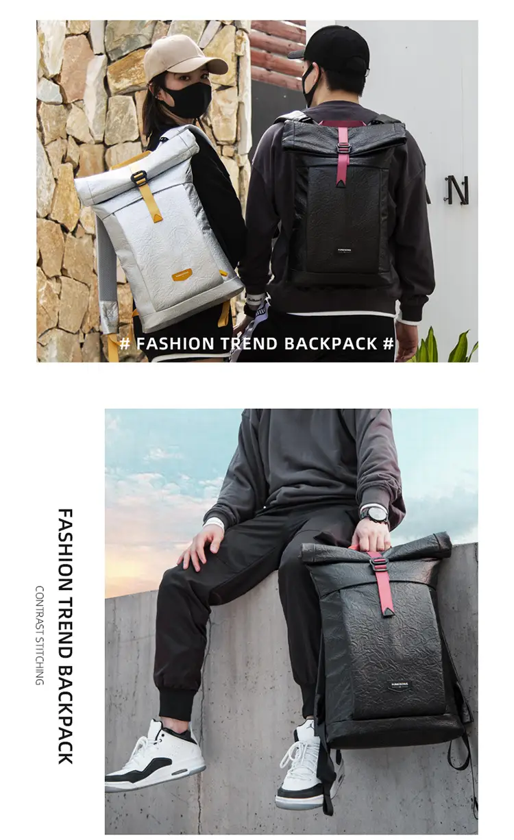 Backpack European and American Retro Trend Waterproof Foldable Sports Backpack for College Students Anti-theft