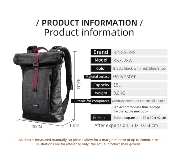 Backpack European and American Retro Trend Waterproof Foldable Sports Backpack for College Students Anti-theft