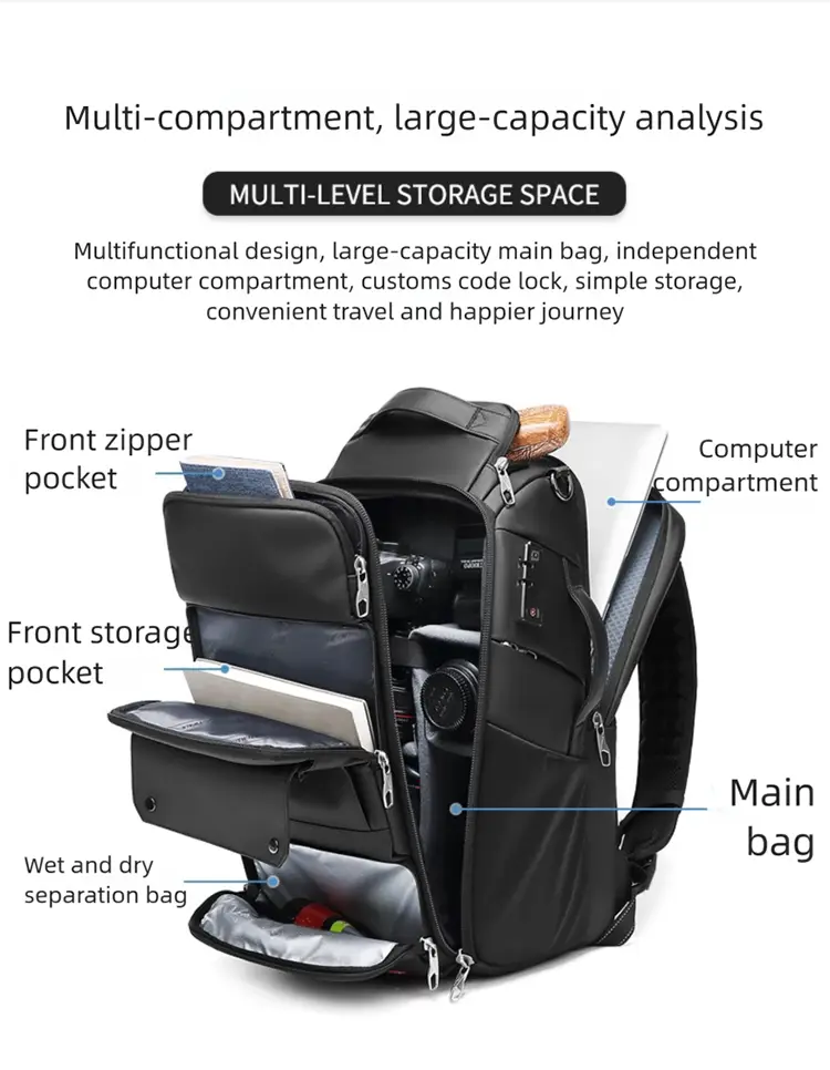 Waterproof Camera & Drone Backpack | Anti-Theft Large Capacity Bag