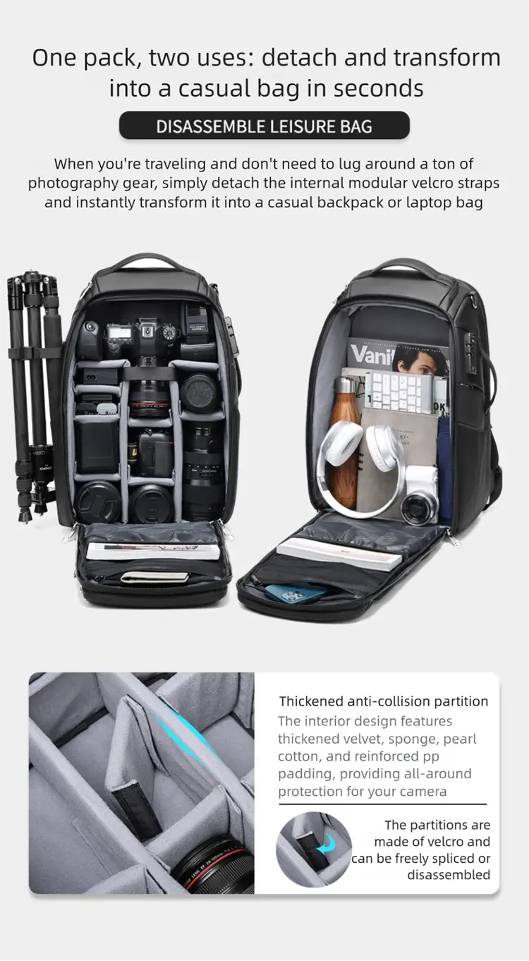 Waterproof Camera & Drone Backpack | Anti-Theft Large Capacity Bag