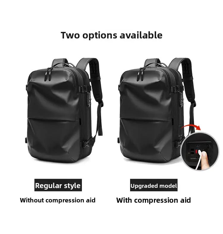 Vacuum Compression Backpack Business Travel Large Capacity Travel Backpack Water-Repellent Luggage Bag Multi-Functional