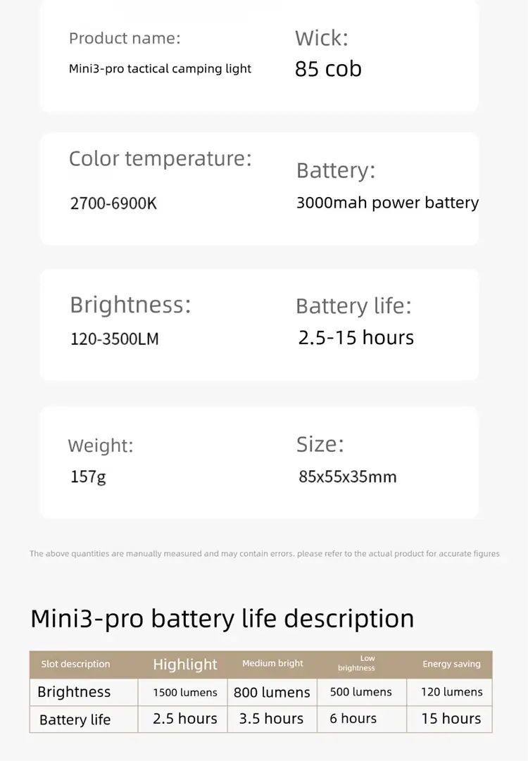 Ultra-Bright Camping Lamp | Long Battery Life LED Tent Lantern