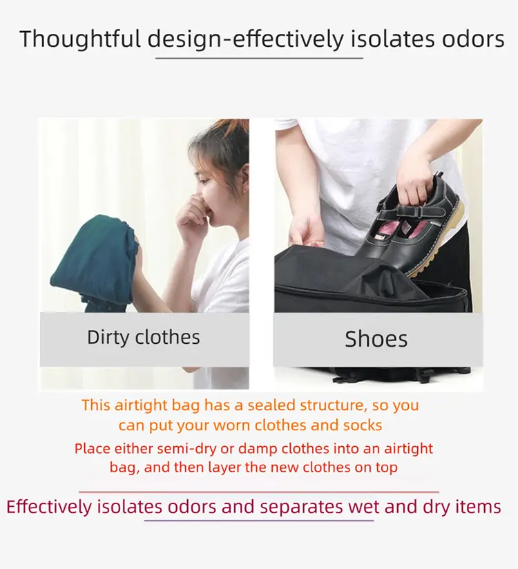 Vacuum Compression Backpack Men’s Large Capacity Business Commuting Computer Bag Multifunctional Dry and Wet Separation