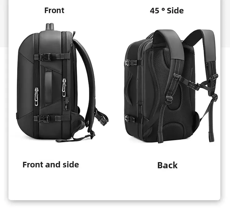 Vacuum Compression Backpack Men’s Large Capacity Business Commuting Computer Bag Multifunctional Dry and Wet Separation