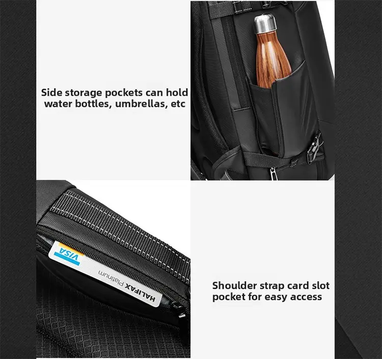 Vacuum Compression Backpack Men’s Large Capacity Business Commuting Computer Bag Multifunctional Dry and Wet Separation