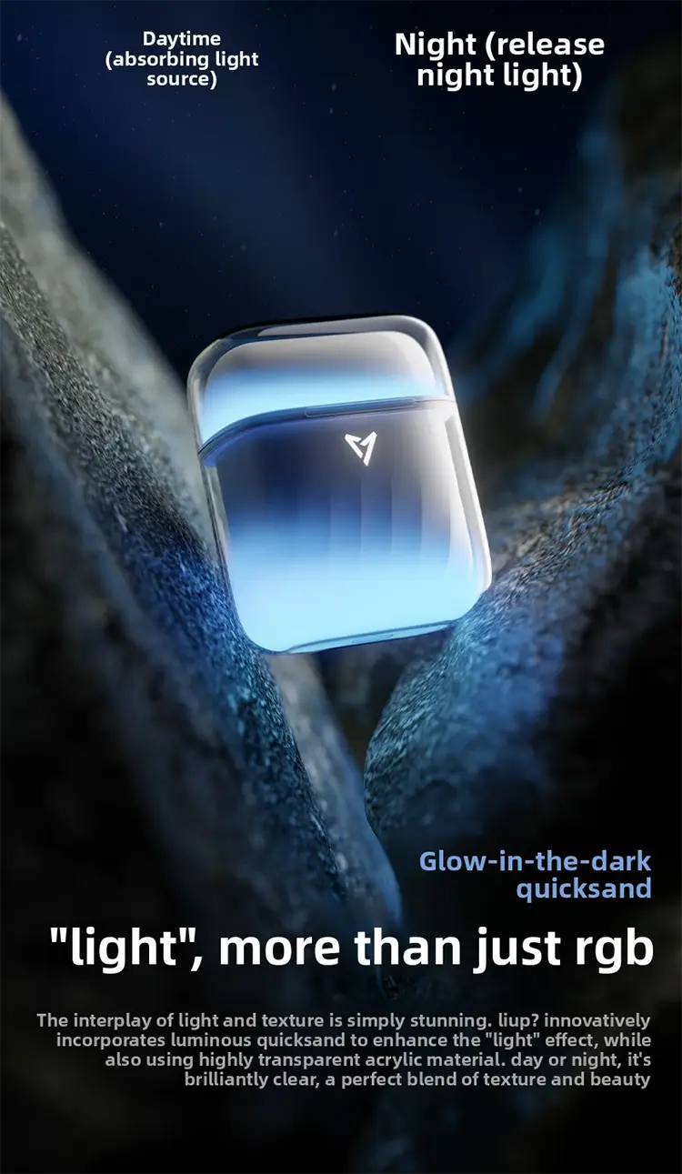 Flowing Sand Gaming Bluetooth Earbuds | Active Noise Cancelling TWS Earphones