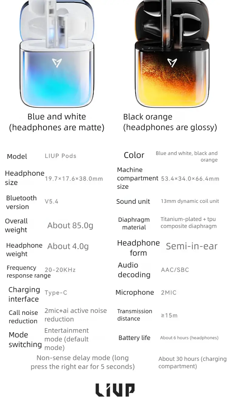 Flowing Sand Gaming Bluetooth Earbuds | Active Noise Cancelling TWS Earphones