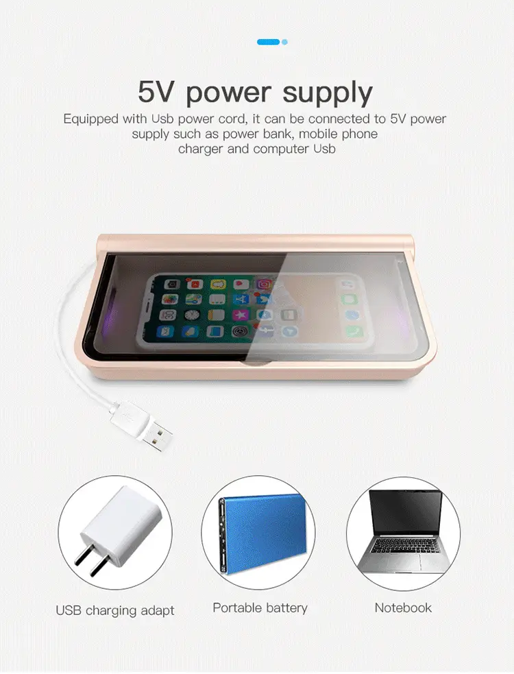 Portable UV Sterilizer Box | Multi-Function Disinfection Case for Phone Masks & Nail Tools