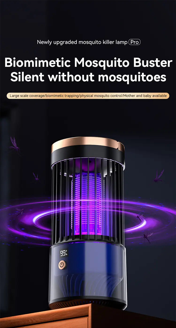 Rechargeable Mosquito Killer Lamp | Indoor & Outdoor Inhalable UV Light Bug Zapper