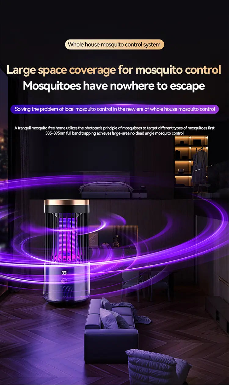 Rechargeable Mosquito Killer Lamp | Indoor & Outdoor Inhalable UV Light Bug Zapper