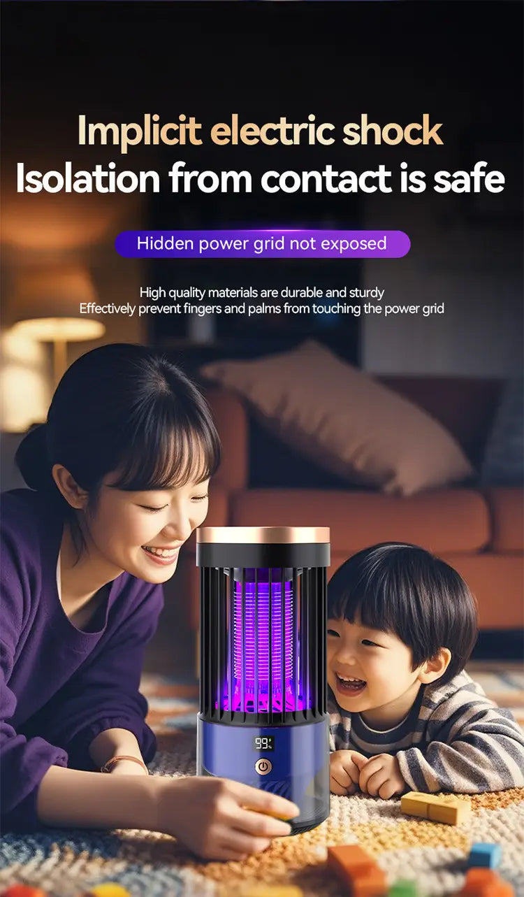 Rechargeable Mosquito Killer Lamp | Indoor & Outdoor Inhalable UV Light Bug Zapper