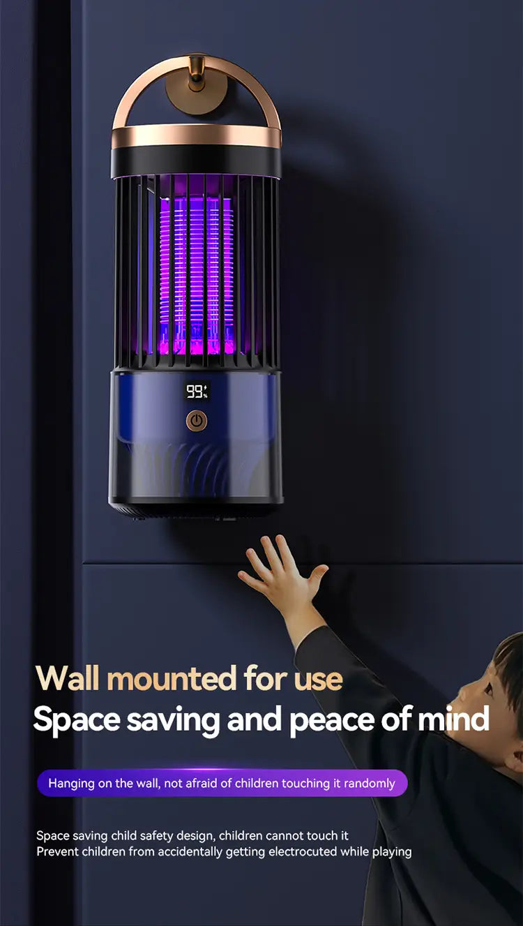 Rechargeable Mosquito Killer Lamp | Indoor & Outdoor Inhalable UV Light Bug Zapper