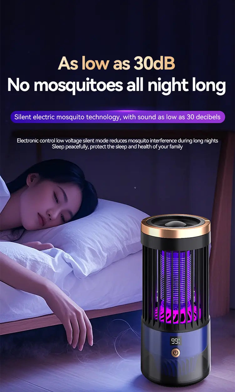 Rechargeable Mosquito Killer Lamp | Indoor & Outdoor Inhalable UV Light Bug Zapper