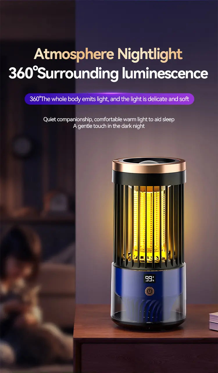 Rechargeable Mosquito Killer Lamp | Indoor & Outdoor Inhalable UV Light Bug Zapper