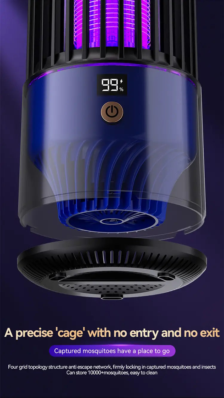 Rechargeable Mosquito Killer Lamp | Indoor & Outdoor Inhalable UV Light Bug Zapper
