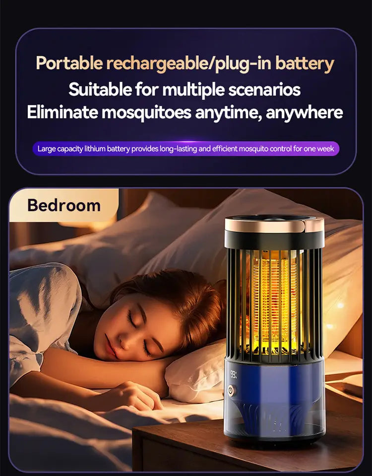 Rechargeable Mosquito Killer Lamp | Indoor & Outdoor Inhalable UV Light Bug Zapper