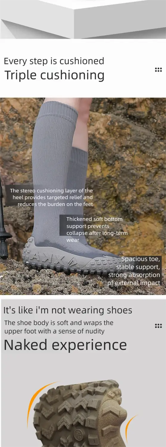 Non-Water Nano Waterproof Outdoor Hiking Boots | High-Top Anti-Slip Sand-Proof Fishing & Camping Shoes