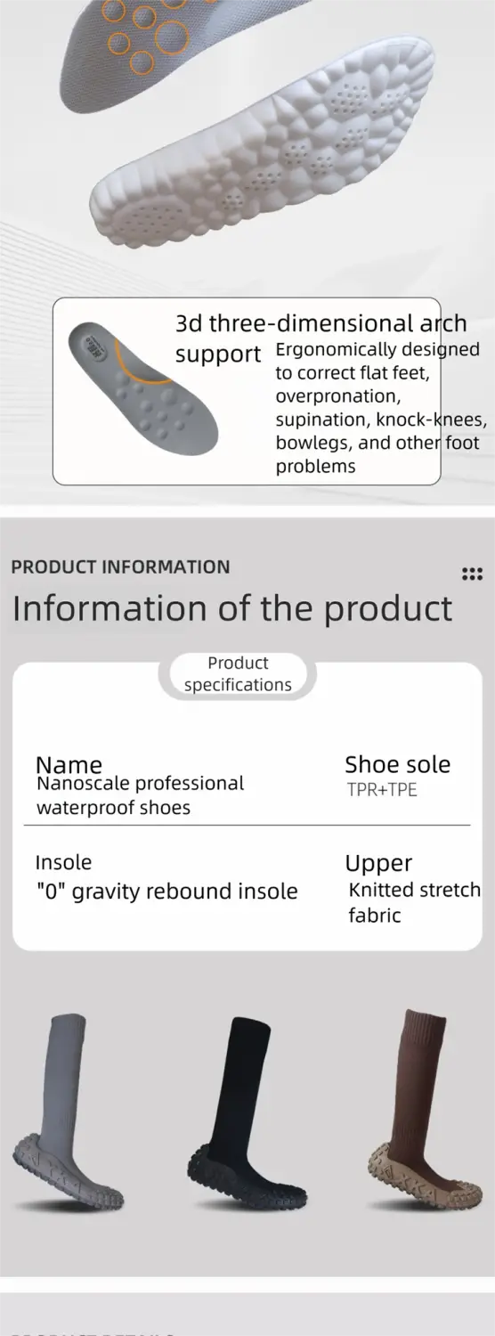 Non-Water Nano Waterproof Outdoor Hiking Boots | High-Top Anti-Slip Sand-Proof Fishing & Camping Shoes