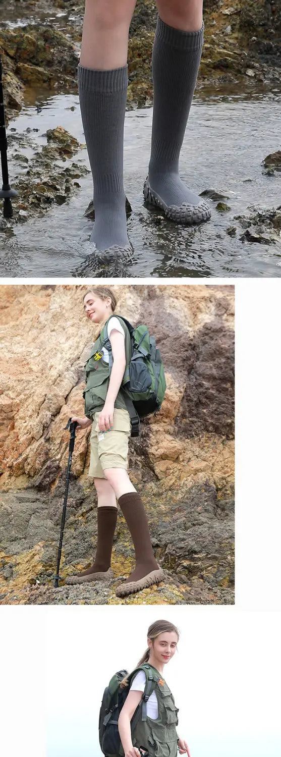 Non-Water Nano Waterproof Outdoor Hiking Boots | High-Top Anti-Slip Sand-Proof Fishing & Camping Shoes