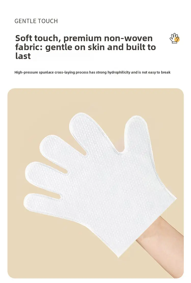 Pet Disposable Wet Wipes Gloves for Dogs & Cats | Bath-Free Cleaning & Deodorizing 6-Pack with Plant Extracts