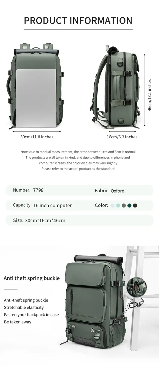 Multi-Color Backpack | Travel Commuter and Laptop Bag for Work & Daily