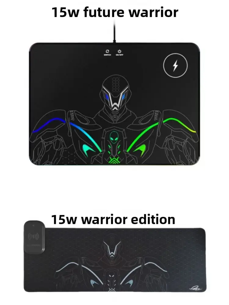 95W RGB Wireless Charging Mouse Pad | Fast Charge Keyboard & Mouse Mat for Gaming