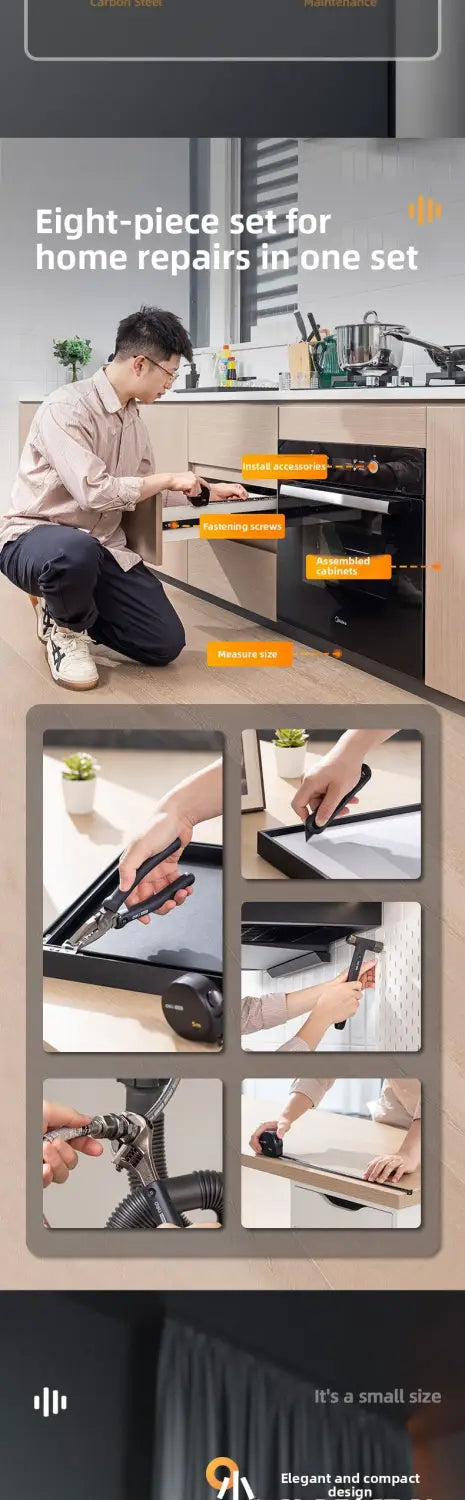 Save on Repairs with This Elegant 8-Piece Household Tool Set – Perfect for Everyday Home Fixes