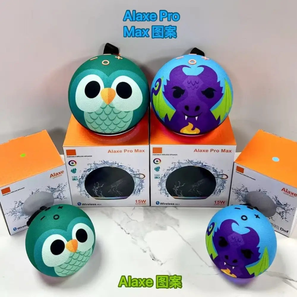 Alaxe Cartoon Bluetooth Speaker | Portable Kids Mini Speaker with Cute Patterns - Electronics