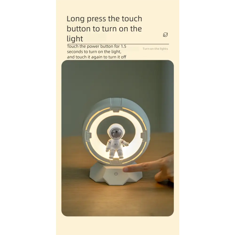 Astronaut Night Light for Girls’ Bedroom Bedside Astronaut Atmosphere Tap Light Rechargeable Sleep Companion - Lamp