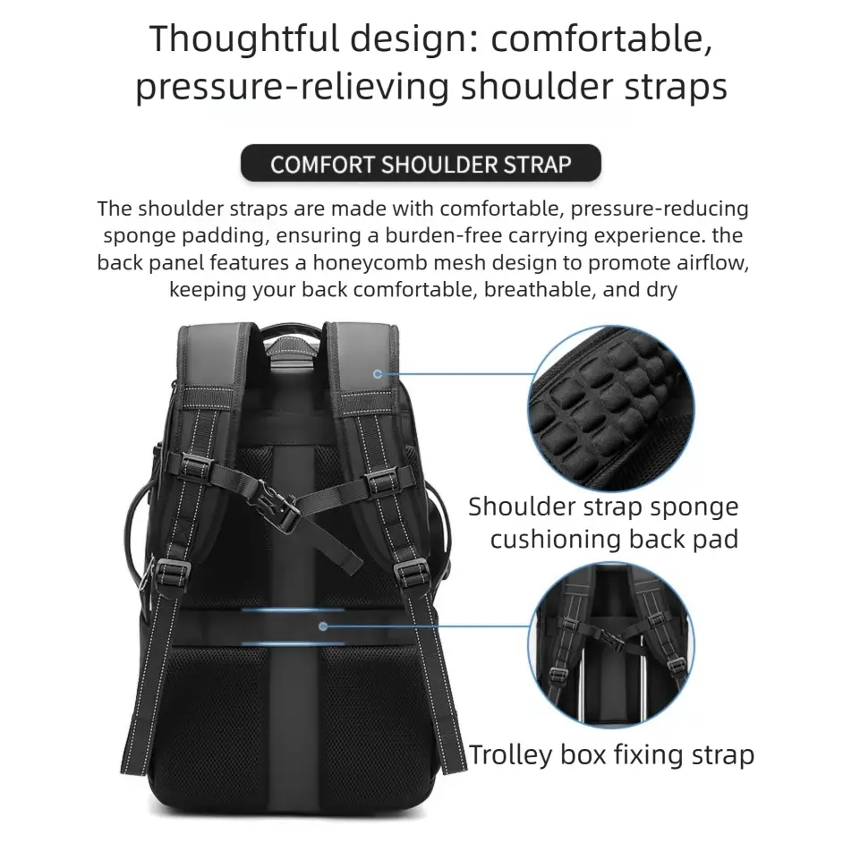 Backpack Camera Bag Photography Video Camera Digital Bag Waterproof Anti-theft Large Capacity Drone Bag - black