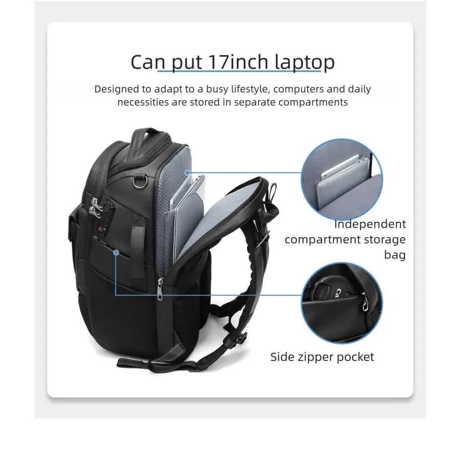 Backpack Camera Bag Photography Video Camera Digital Bag Waterproof Anti-theft Large Capacity Drone Bag - black