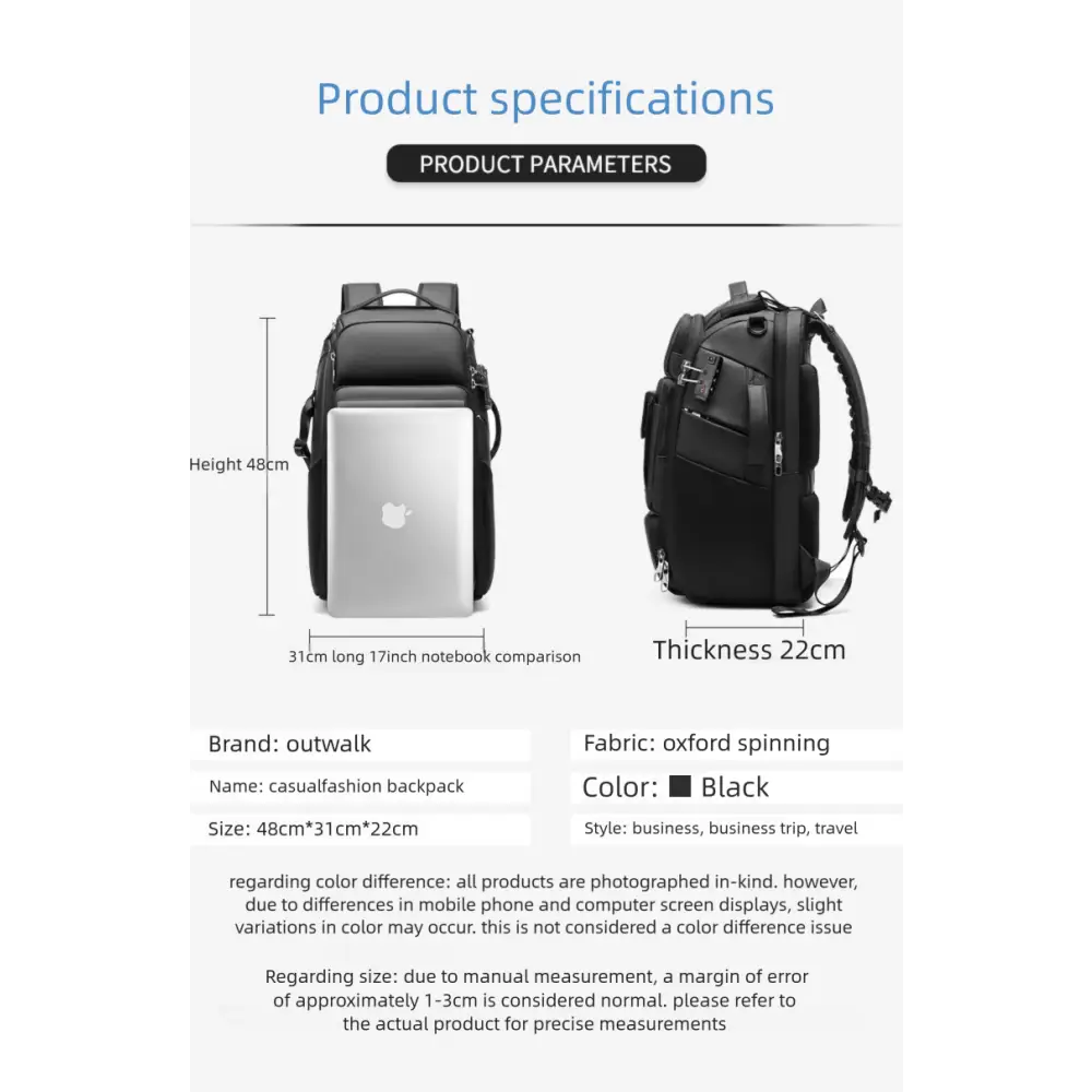 Backpack Camera Bag Photography Video Camera Digital Bag Waterproof Anti-theft Large Capacity Drone Bag - black
