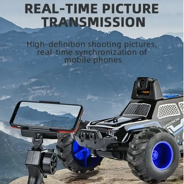 Water and Land Exploration Remote Control Camera Car HD Video Car Side-By-Side Stunt Car Toy for Boys - Electronics