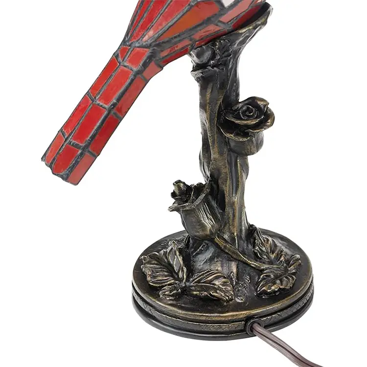 Cardinal Bird Decorative Table Lamp | Red Bird Animal Home Décor Light - Lamp